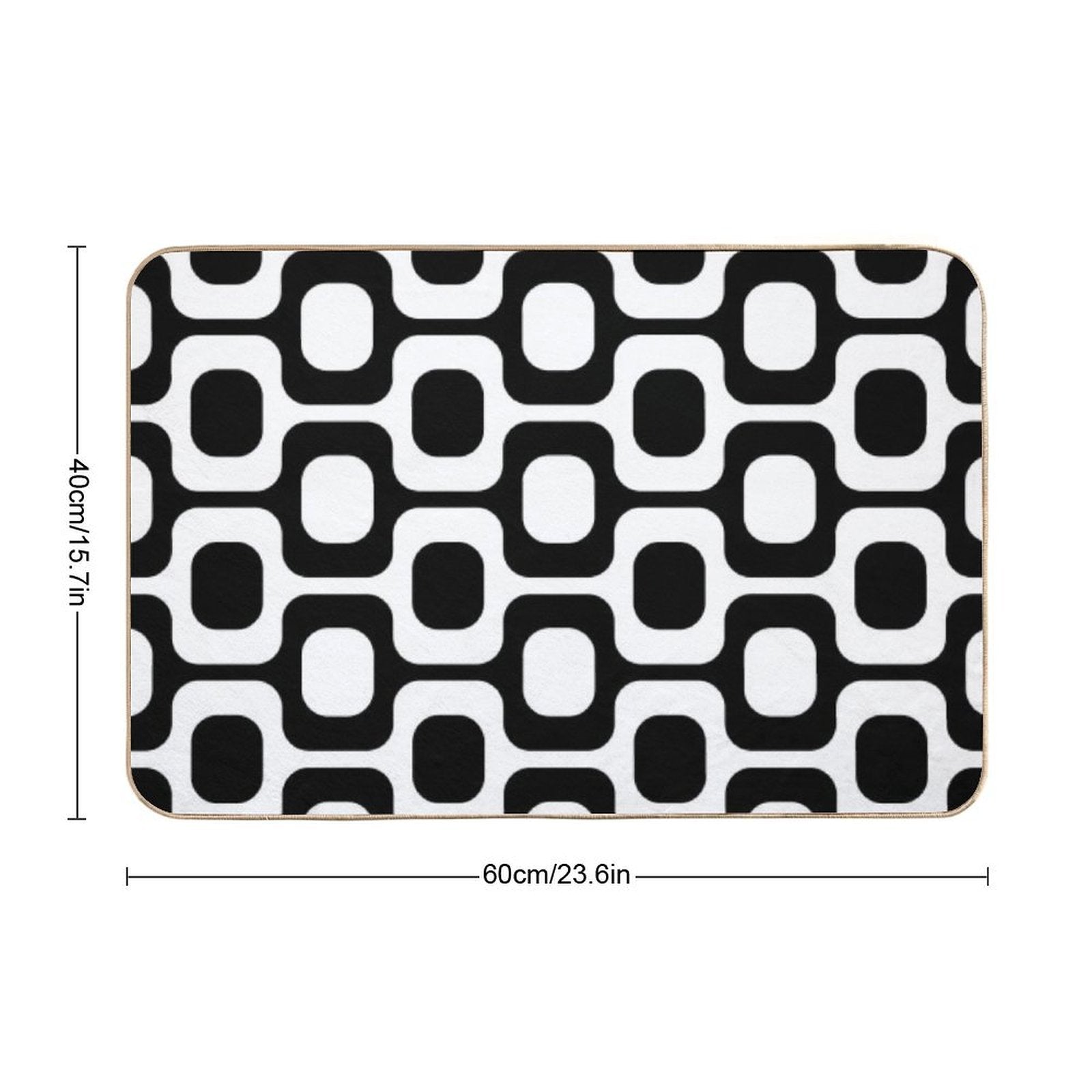 Ipanema Black And White  Versatile Bath Mat