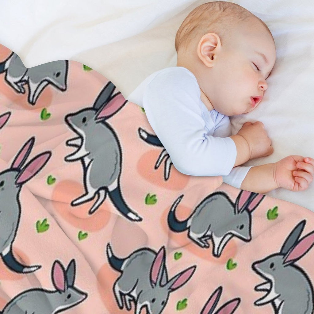 Bouncing Bilbies Machine-washable Throw Blanket