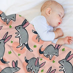 Bouncing Bilbies Machine-washable Throw Blanket