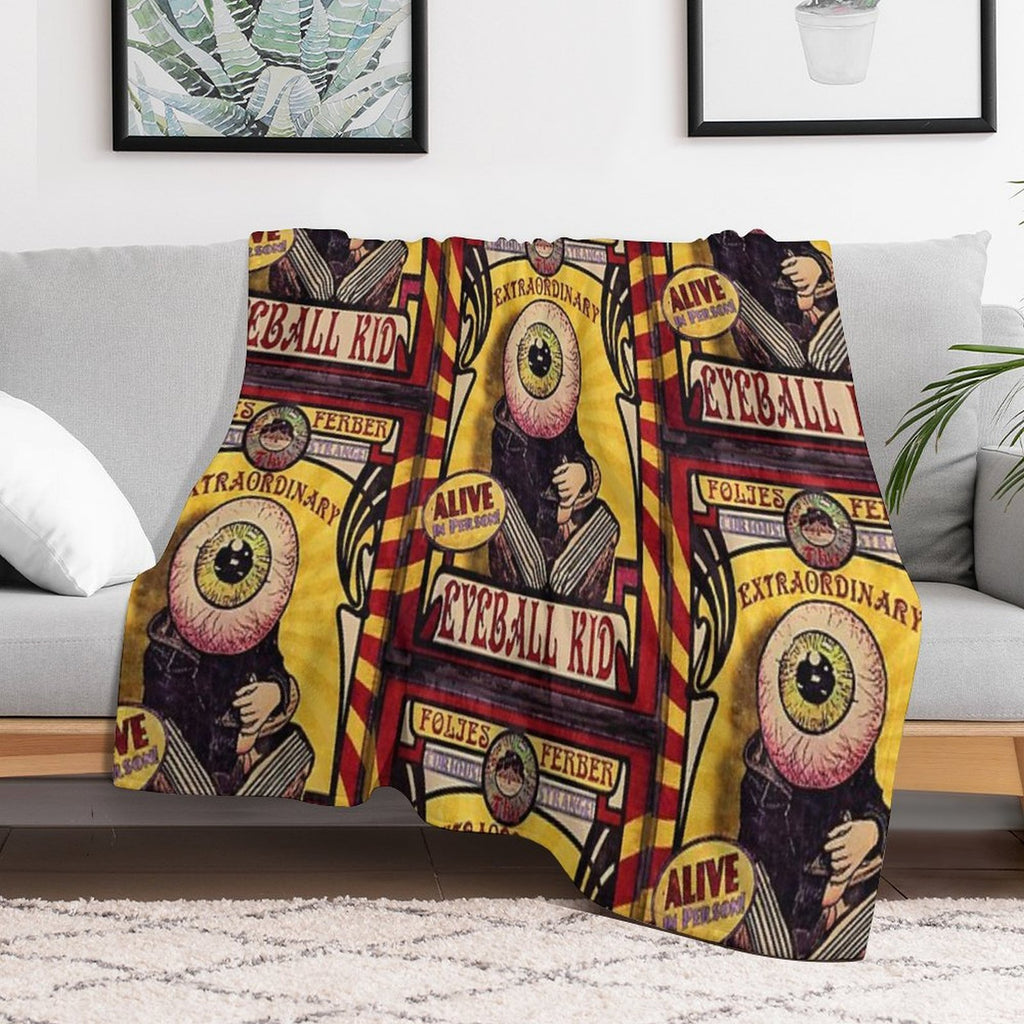 The Extraordinary Eyeball Kid Sideshow Poster Quick-dry Throw Blanket