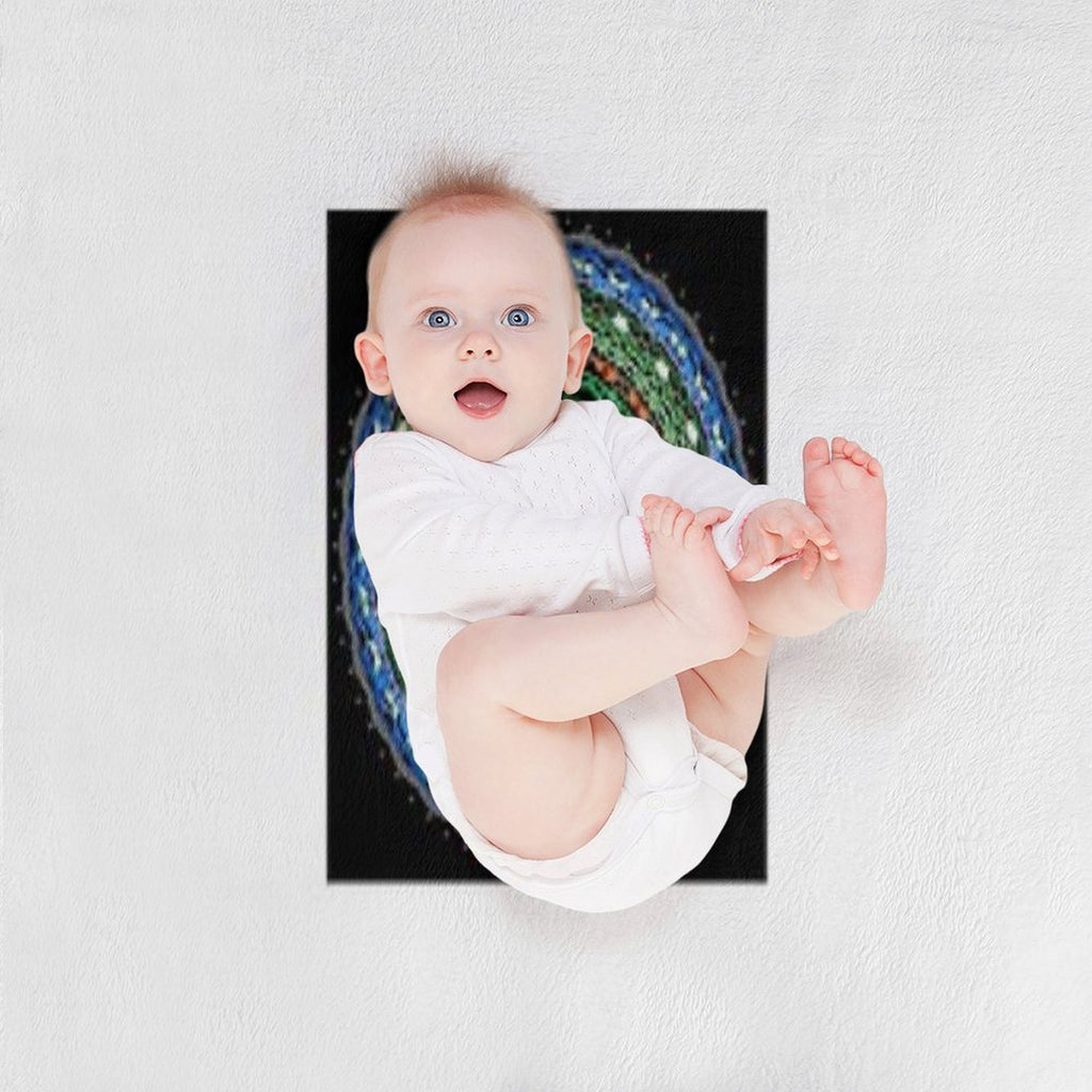 “Flourish of The Earth Mandala – Sacred Geometry Honoring Nature’s Harmony All-season Throw Blanket