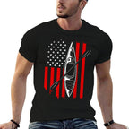 Funny Kayaking Gift For Men Women Cool American Kayak  Easy-care T-Shirt