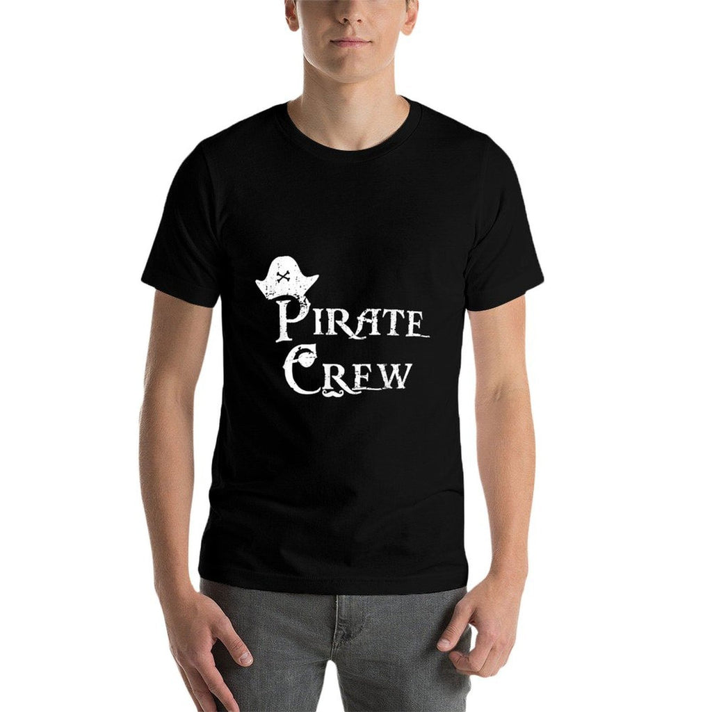 Pirate Crew Funny Halloween Costume Party Men Boys  Summer-ready Fabric T-Shirt
