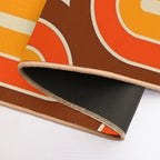 Retro Geometric Pod Design 721  Easy To Clean Bath Mat