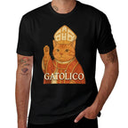 Catholic Cat GATÓLICO Funny Pet Graphic  Odor-resistant T-Shirt