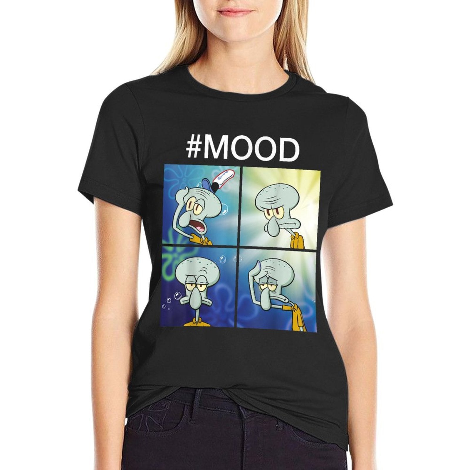 SpongeBob SquarePants Squidward Mood Meme  Quick-drying T-Shirt