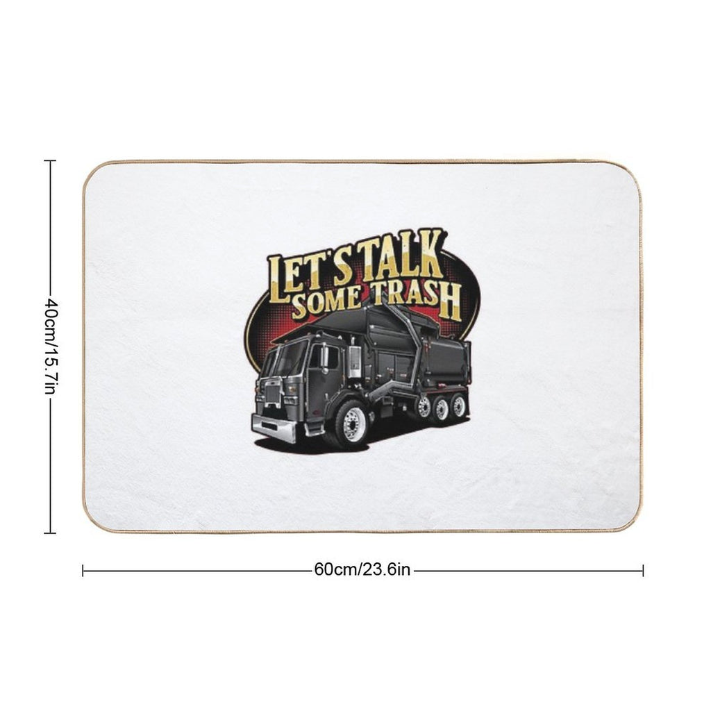 Let's Talk Some Trash Front Loader  Dirt-Trapping Bath Mat