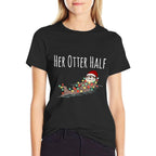 Funny Matching Couple His And Her Otter Half Ugly Christmas  Affordable Price T-Shirt