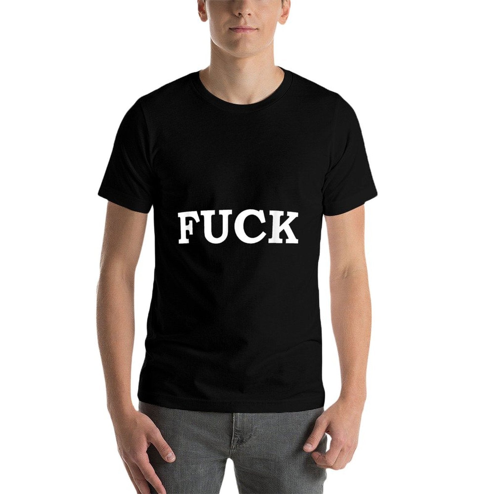 Funny Fuck Swear Word Minimalist Vulgar Humor  Relaxed-fit T-Shirt
