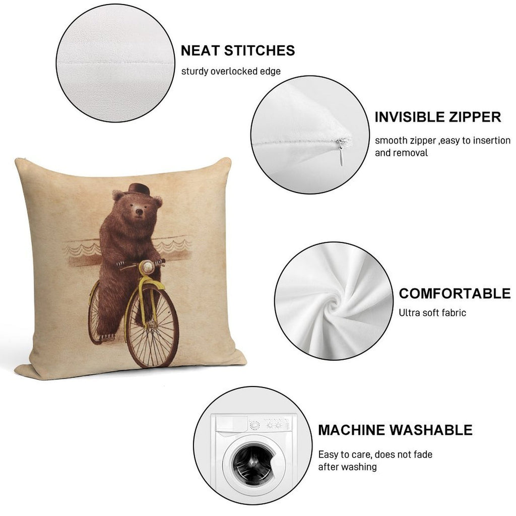 Barnabus Soft Short Plush Fabric Throw Pillow