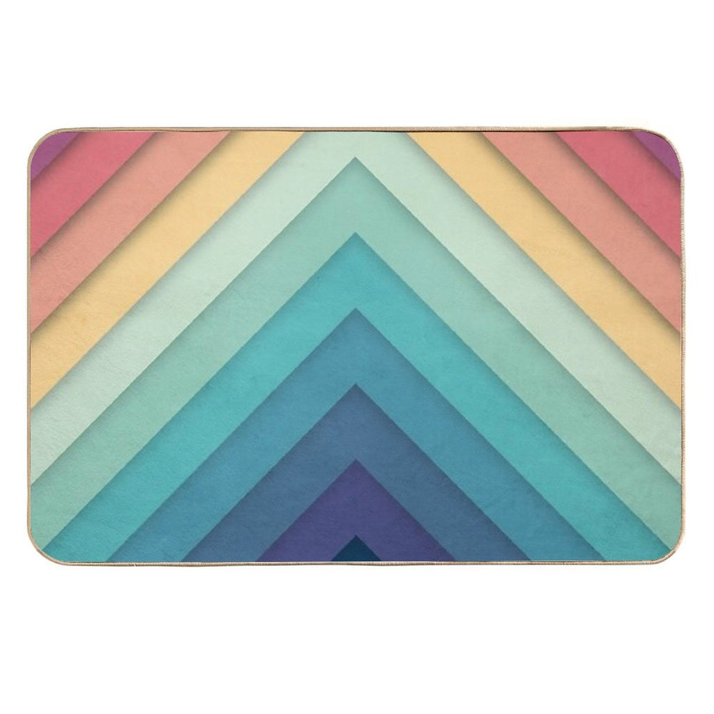 Retro Chevrons 002  Rapid-Drying Bath Mat