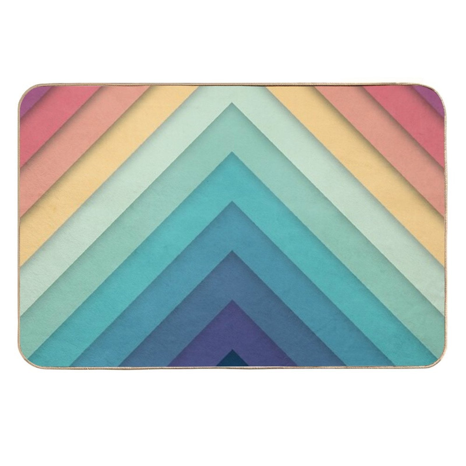 Retro Chevrons 002  Rapid-Drying Bath Mat