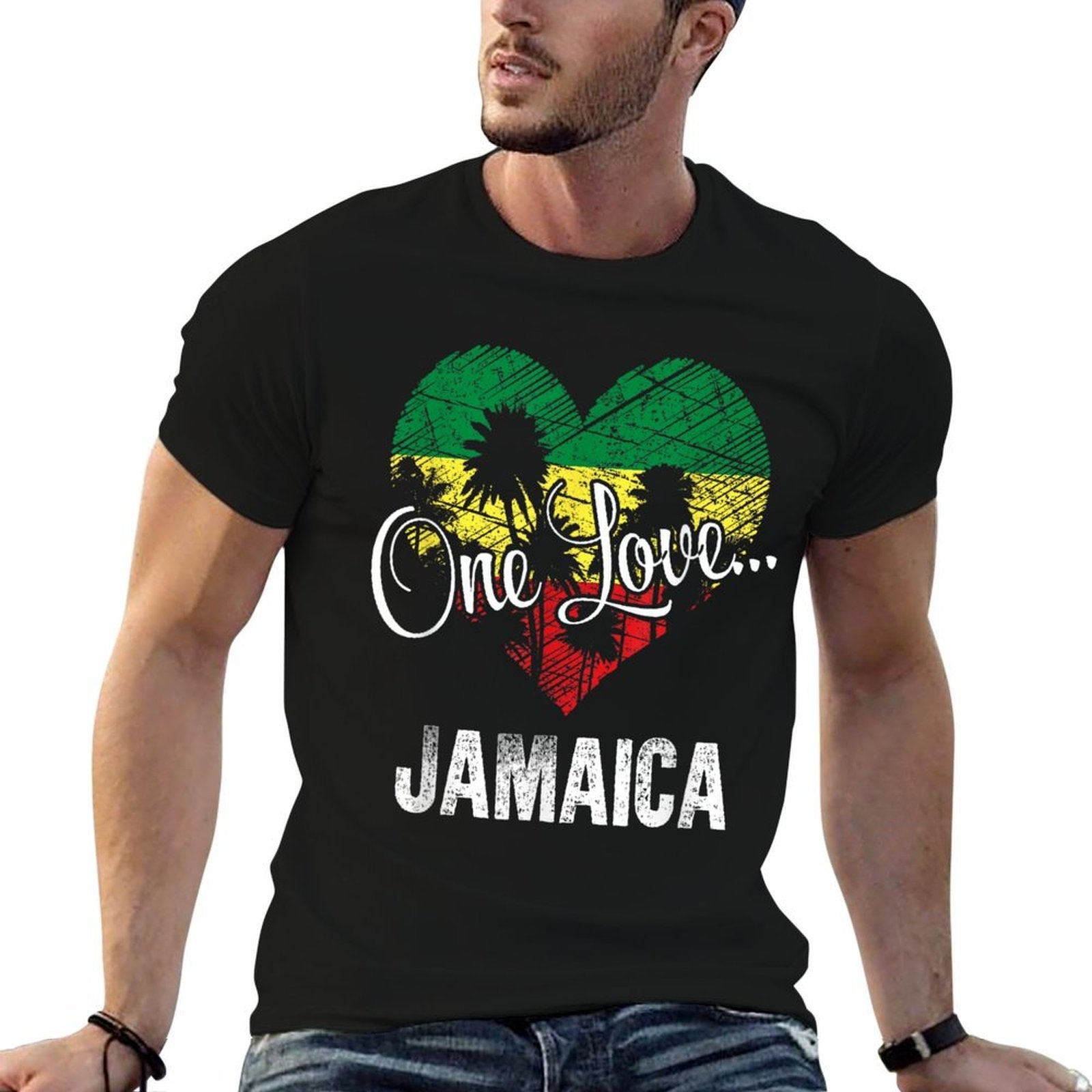One Love Jamaica! Caribbean Vacation  Wrinkle-resistant T-Shirt
