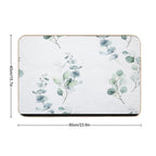 Floral Trailing Eucalyptus in Soft Greens Plants Leaves  Eco-Friendly Bath Mat