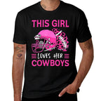 This Girl Loves Her Cowboys Football American Lovers Cowboys  Soft T-Shirt