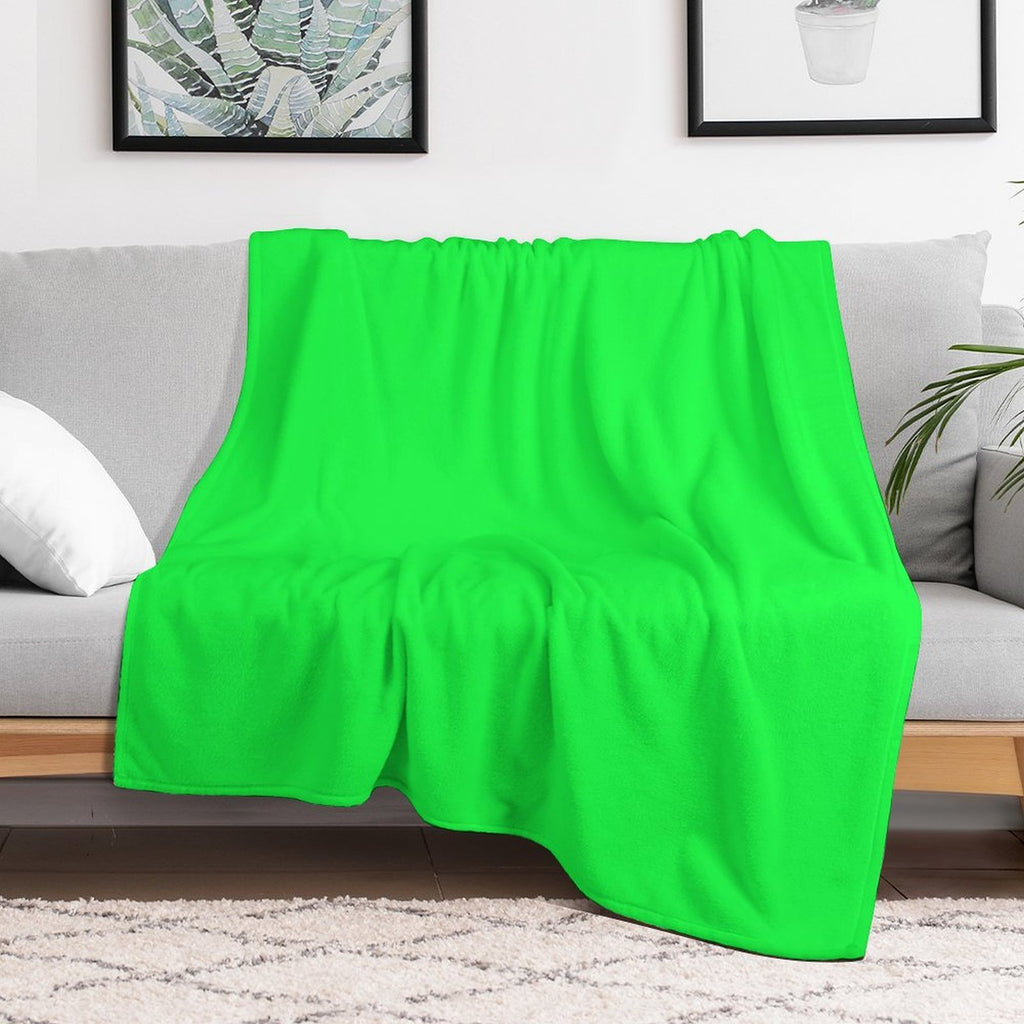 Perfect for Chroma Key  Green Screen Shrink-resistant Throw Blanket