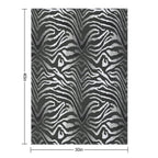 Black And White Seamless Pattern with Tiger Skin, Seamless Tiger Stripe Pattern, Wild Animal Tiger Head Face Mascot Design Vecto Quick-dry Throw Blanket