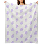 Lilac Animal Crossing Leaf Durable Throw Blanket