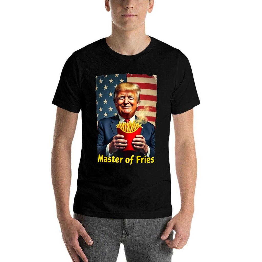 Master of Fries Trump 2024 Funny Drive-Thru Meme  Trendy Pattern T-Shirt