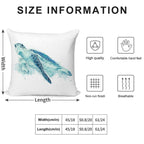 Watercolor Sea Turtle Soft Anti-Pilling Throw Pillow