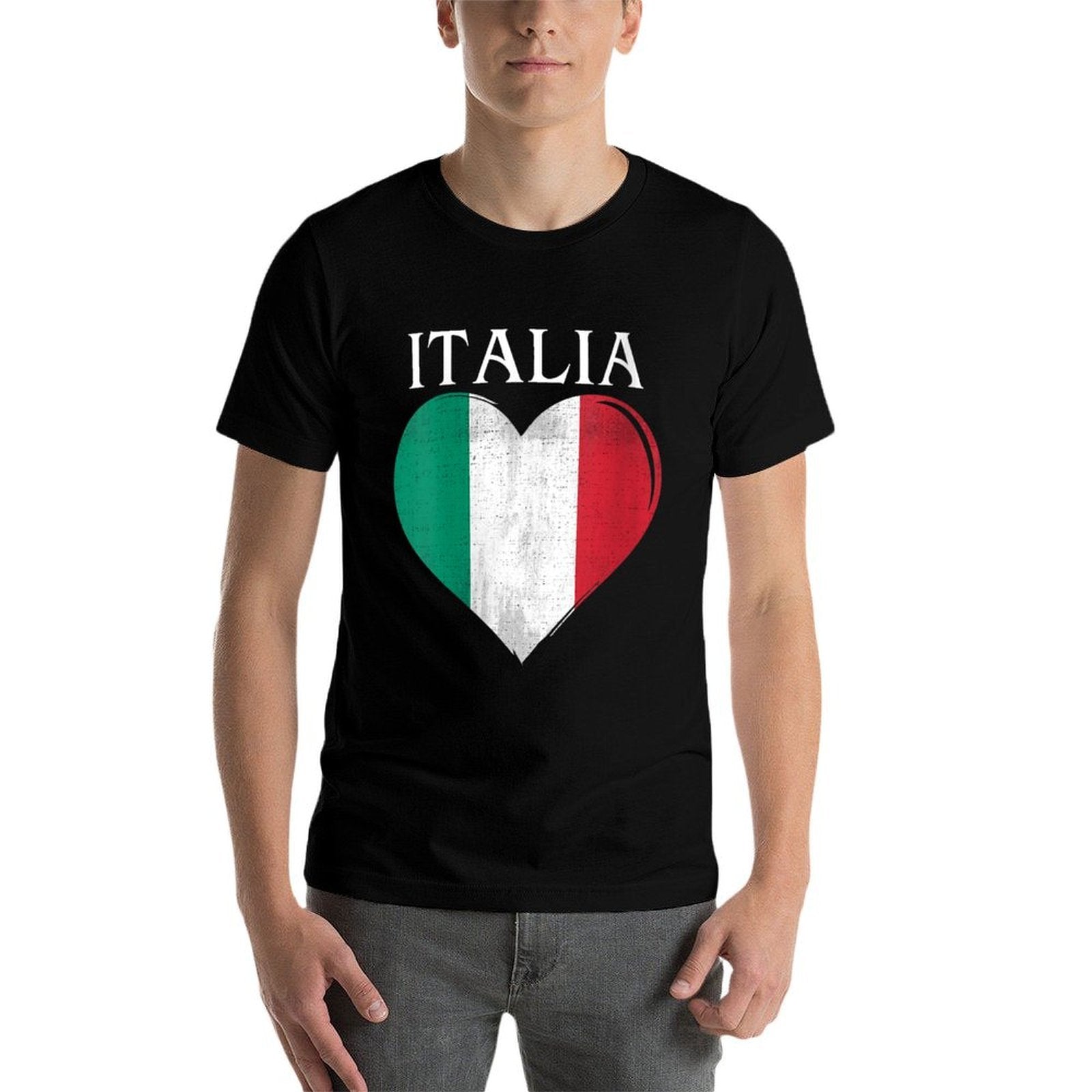 Womens Vintage Italia Heart For Italy Italian Italiano  Relaxed-fit T-Shirt