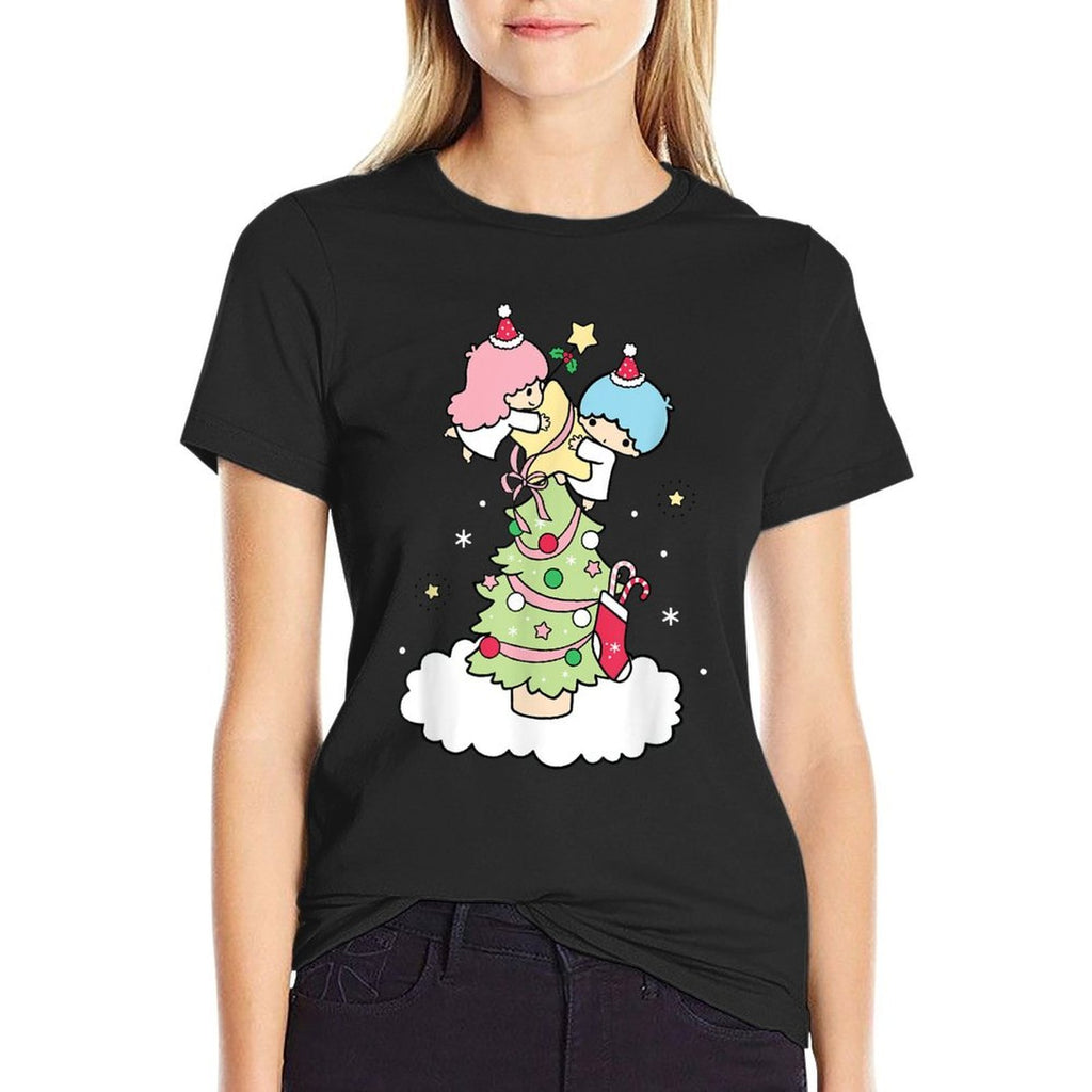 Little Twin Stars Christmas Tree  Trendy Pattern T-Shirt