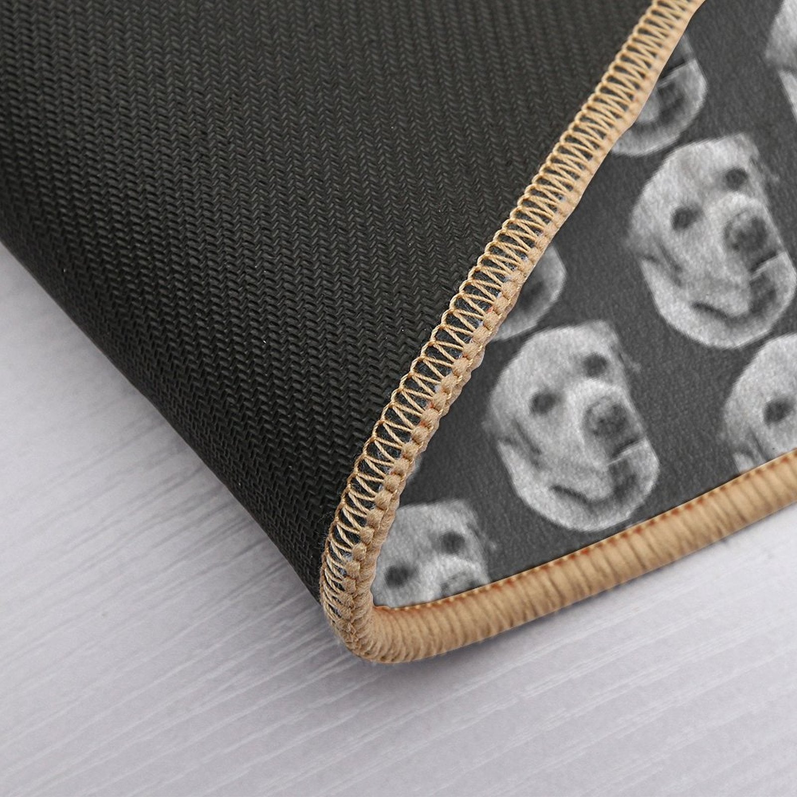 Monochrome Yellow Labrador  Easy Maintenance Bath Mat