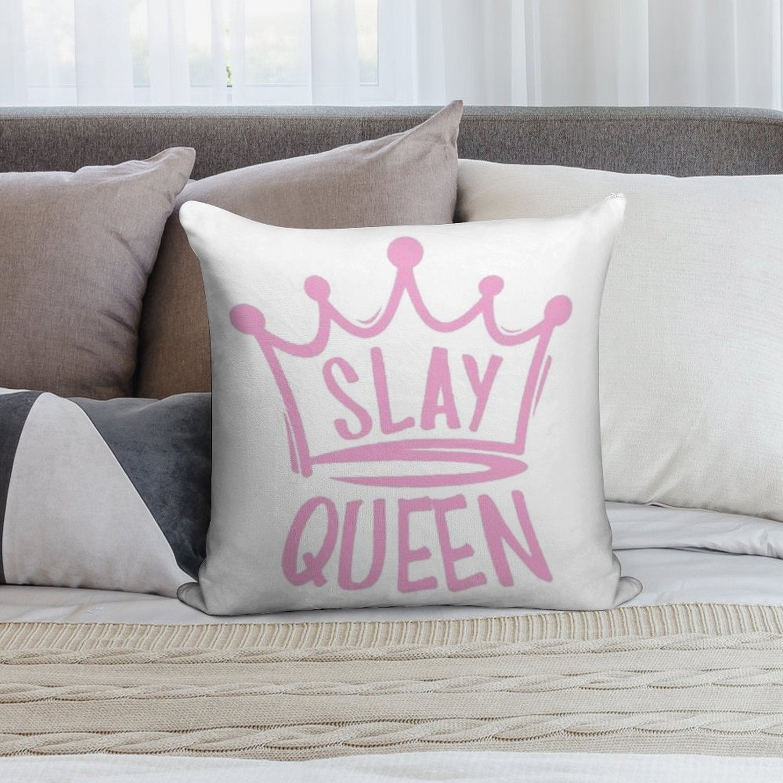Slay Queen Soft High-Density Material Throw Pillow