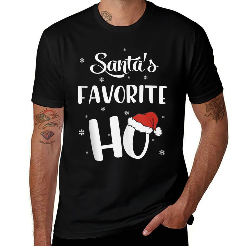 Christmas Funny Santa Ho Xmas Apparel Men Women  Odor-resistant T-Shirt