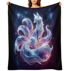Celestial Kitsune Quick-dry Throw Blanket