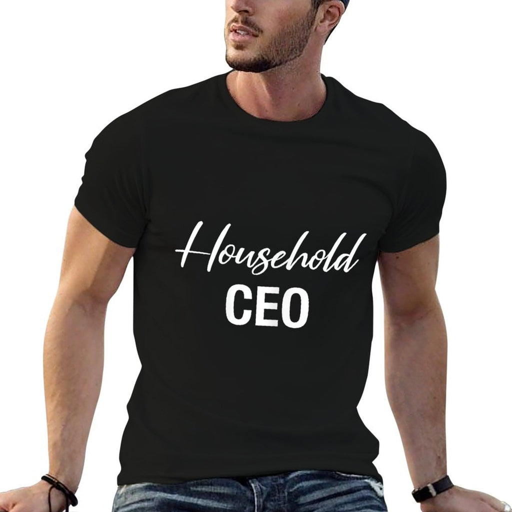 Household CEO Funny Gifts For Wife Mom Boss  Eco-friendly Material T-Shirt