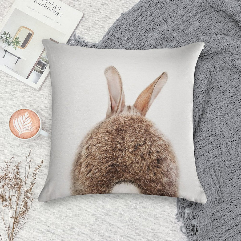 Bunny Tail, Baby Rabbit, Baby Animals Art Print by Synplus Soft Style Accent Throw Pillow