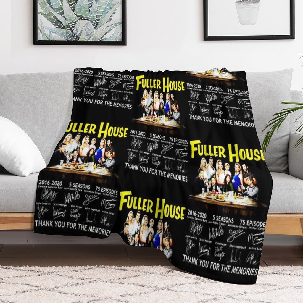 Fuller House All Cast Signed 2016-2020 5 Seasons Thank You for The Memories Eco-conscious Throw Blanket