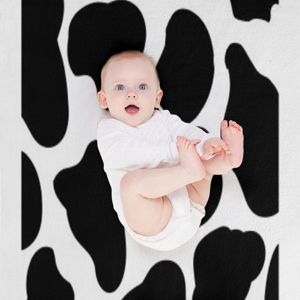 Cow Print Pattern Plush Throw Blanket
