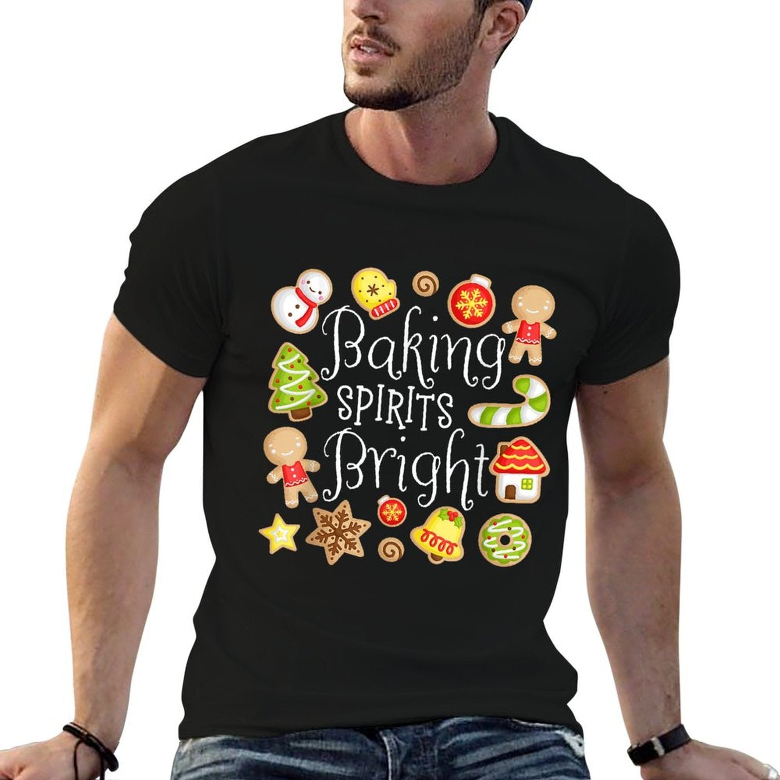 Baking Spirits Bright Christmas Gingerbread Lover Xmas Party  Affordable Price T-Shirt