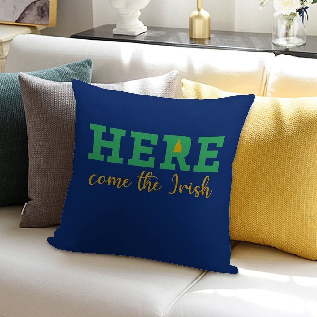 HERE Come The Irish Soft Skin-Friendly Throw Pillow