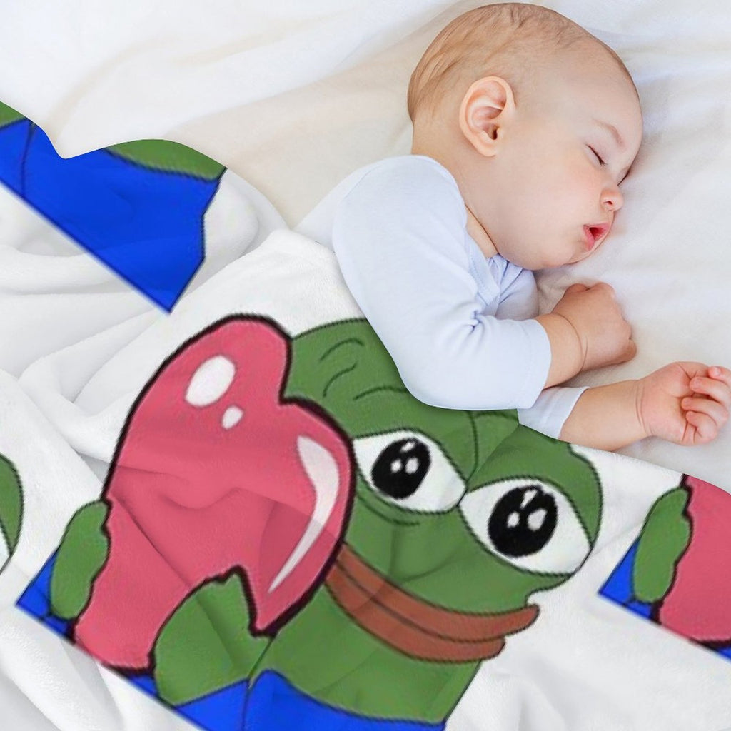 Peepo Heart Pepe Love Wrinkle-free Throw Blanket