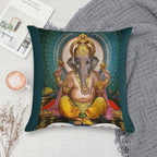 Lord Ganesha Indian Hindu Oriental Art Spiritual Soft Ultra-Soft Texture Throw Pillow