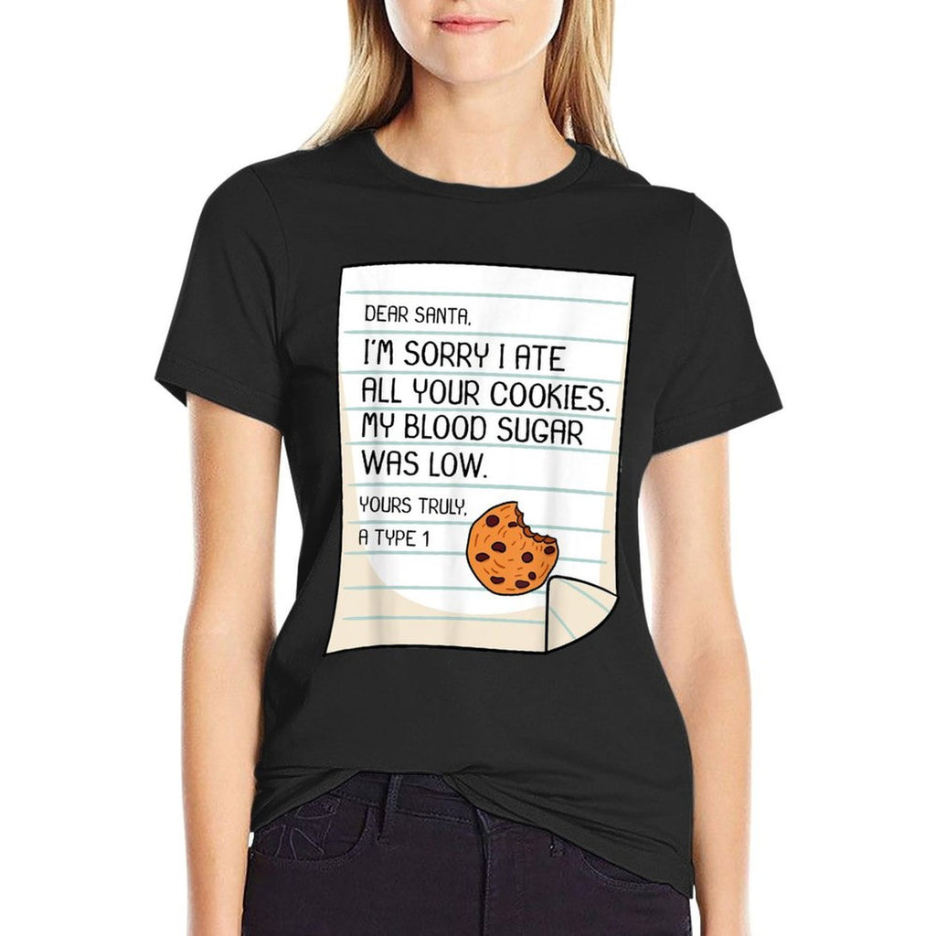 Diabetes Christmas Cookies Dear Santa Diabetic Awareness  Odor-resistant T-Shirt