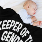 Gender Reveal Party Keeper Of Gender Boxing Pink Or Blue Travel-friendly Throw Blanket