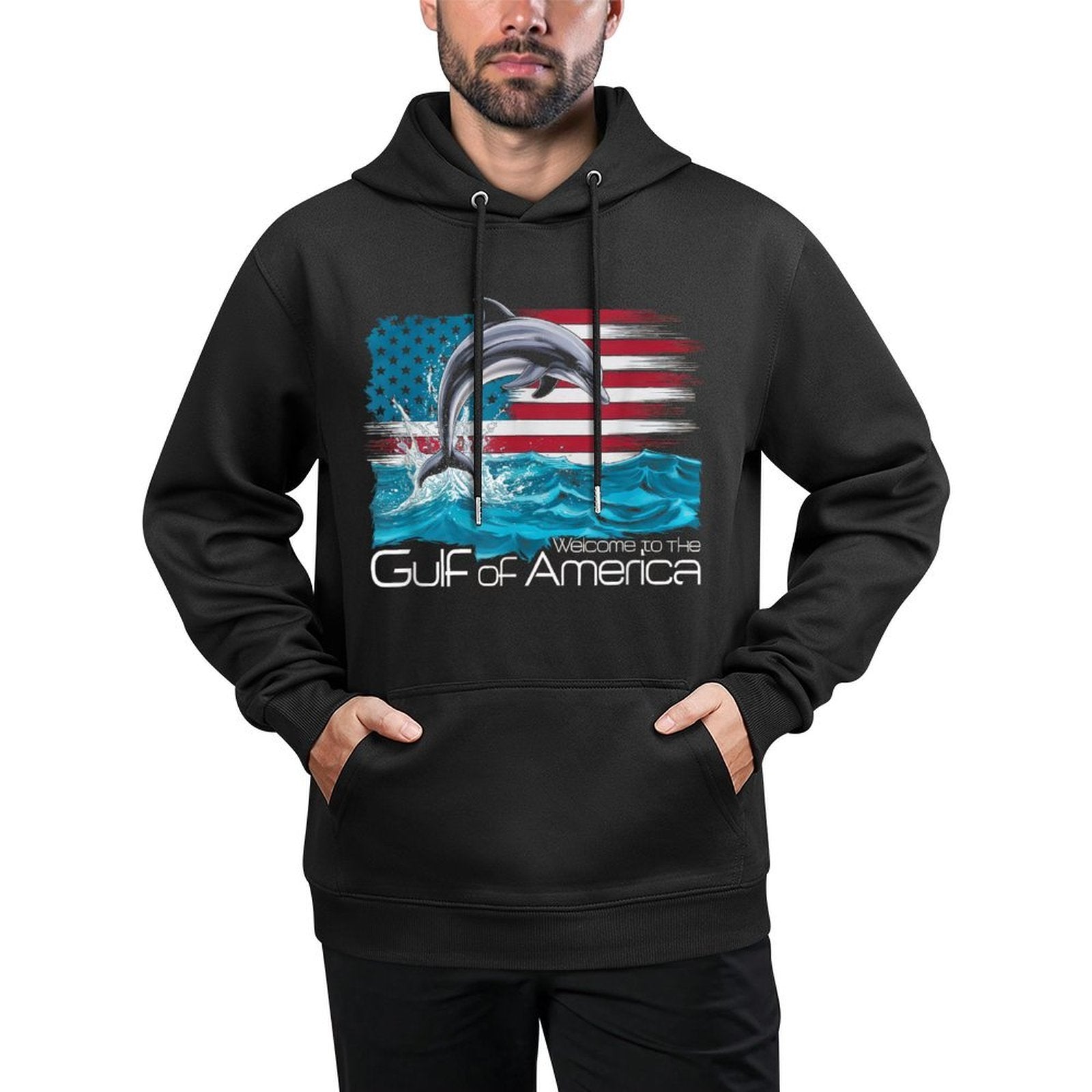 Gulf Of USA America Gift Men Women Flag Beach Easy Care Hoodie