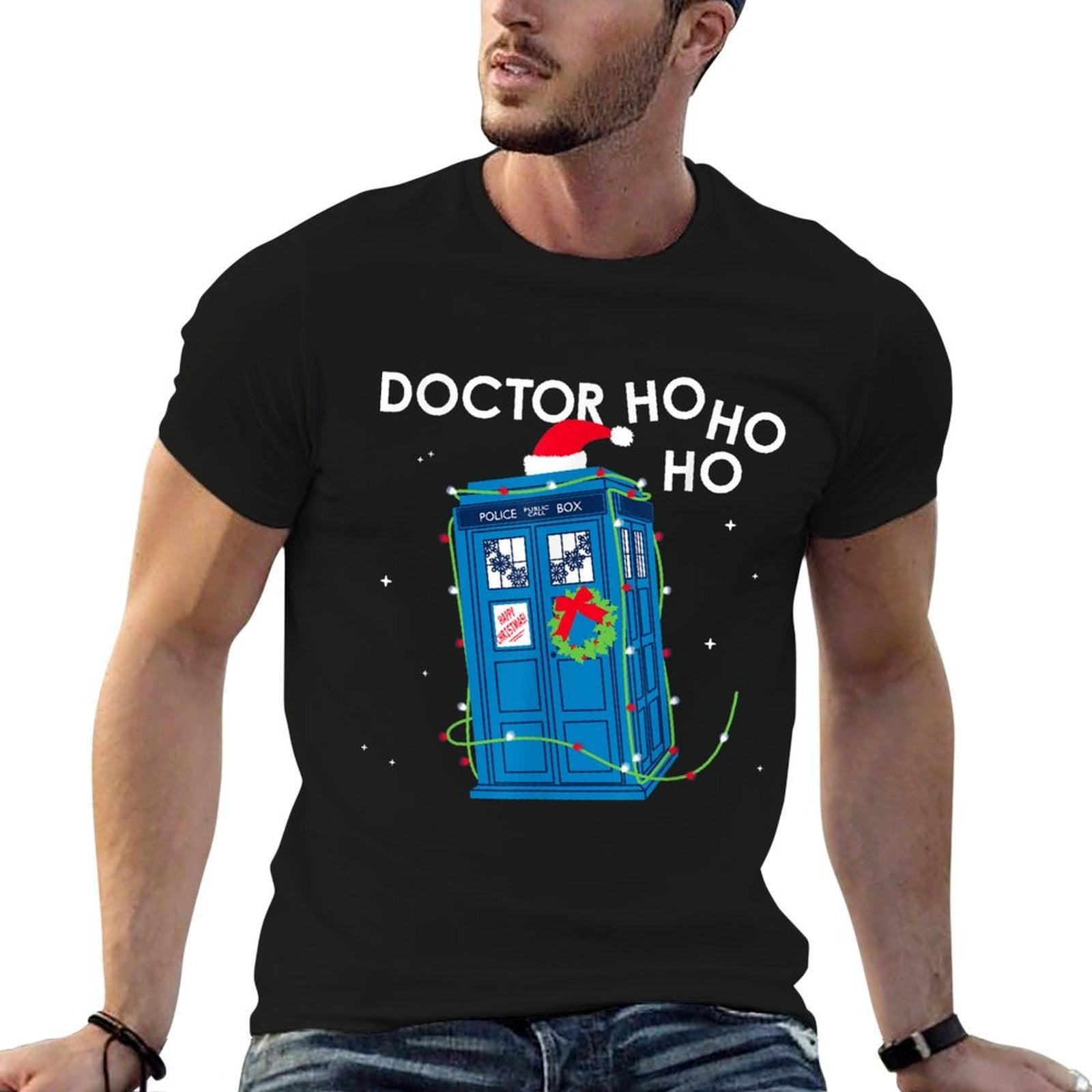 Funy Doctor Ho Ho Ho Christmas Apparel  Durable T-Shirt