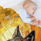 Wolf at Sunset Plush Throw Blanket