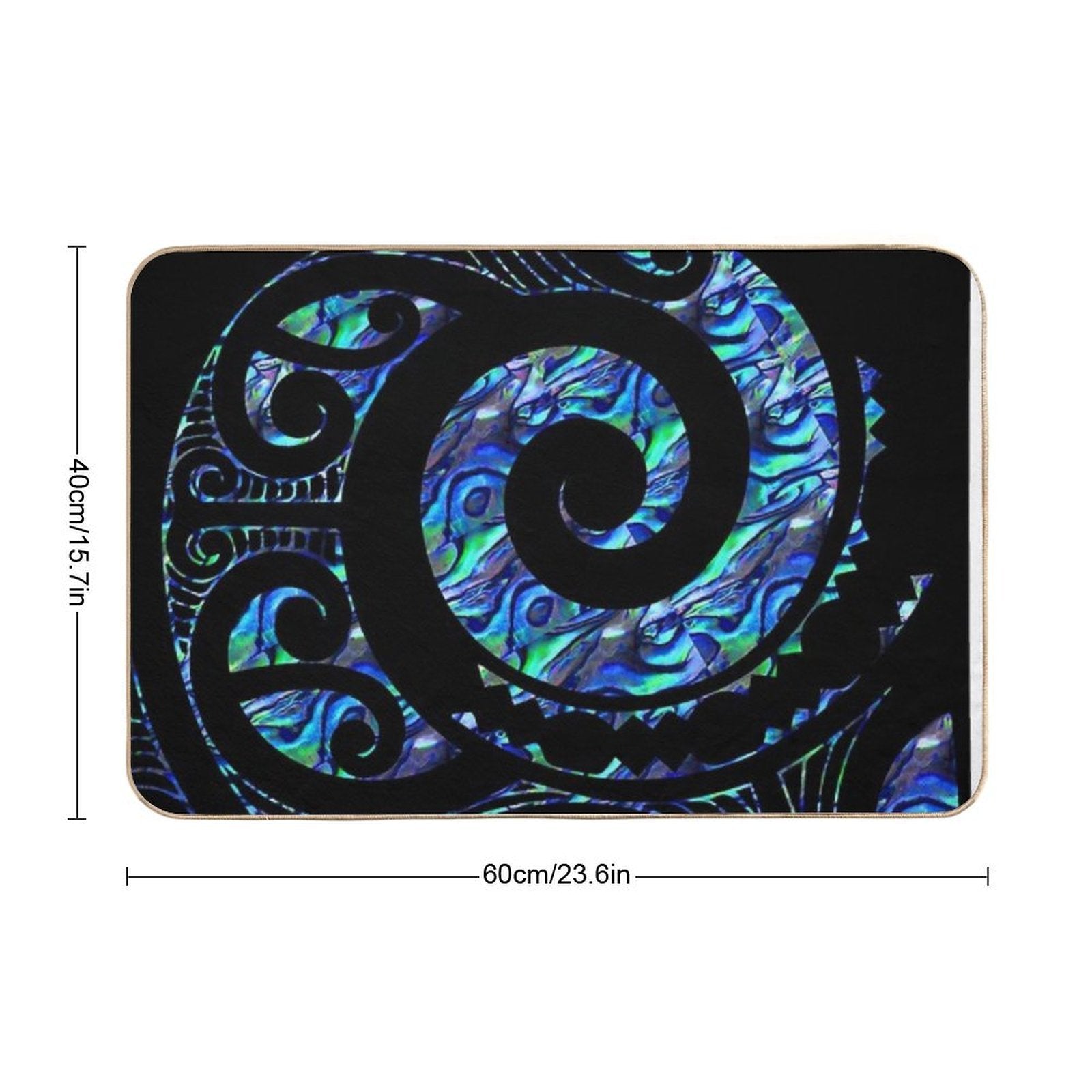 New Zealand Māori Paua Tattoo Koru Design  Versatile Bath Mat