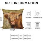 Highland Cow Soft Luxury Feel Throw Pillow