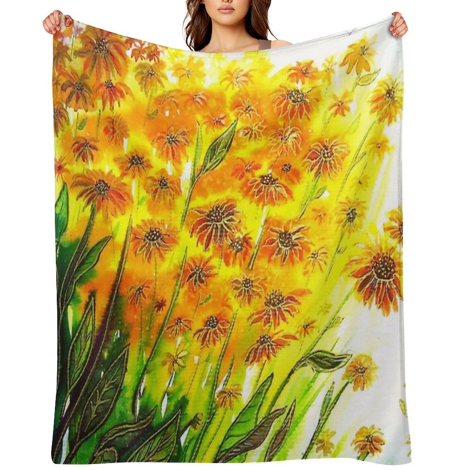 Sizzling Sunflowers Comfort Throw Blanket