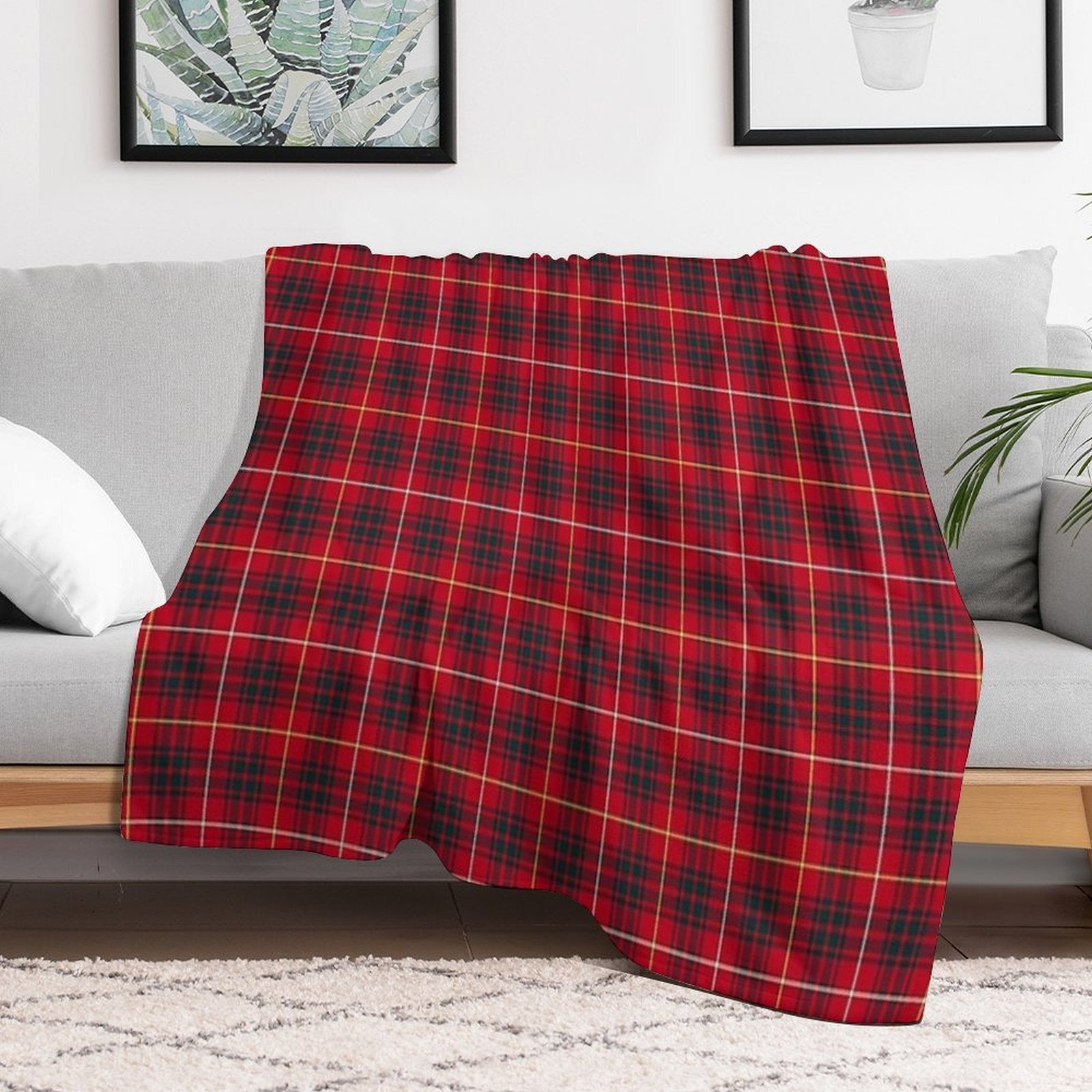 Clan Bruce Tartan Compact Throw Blanket