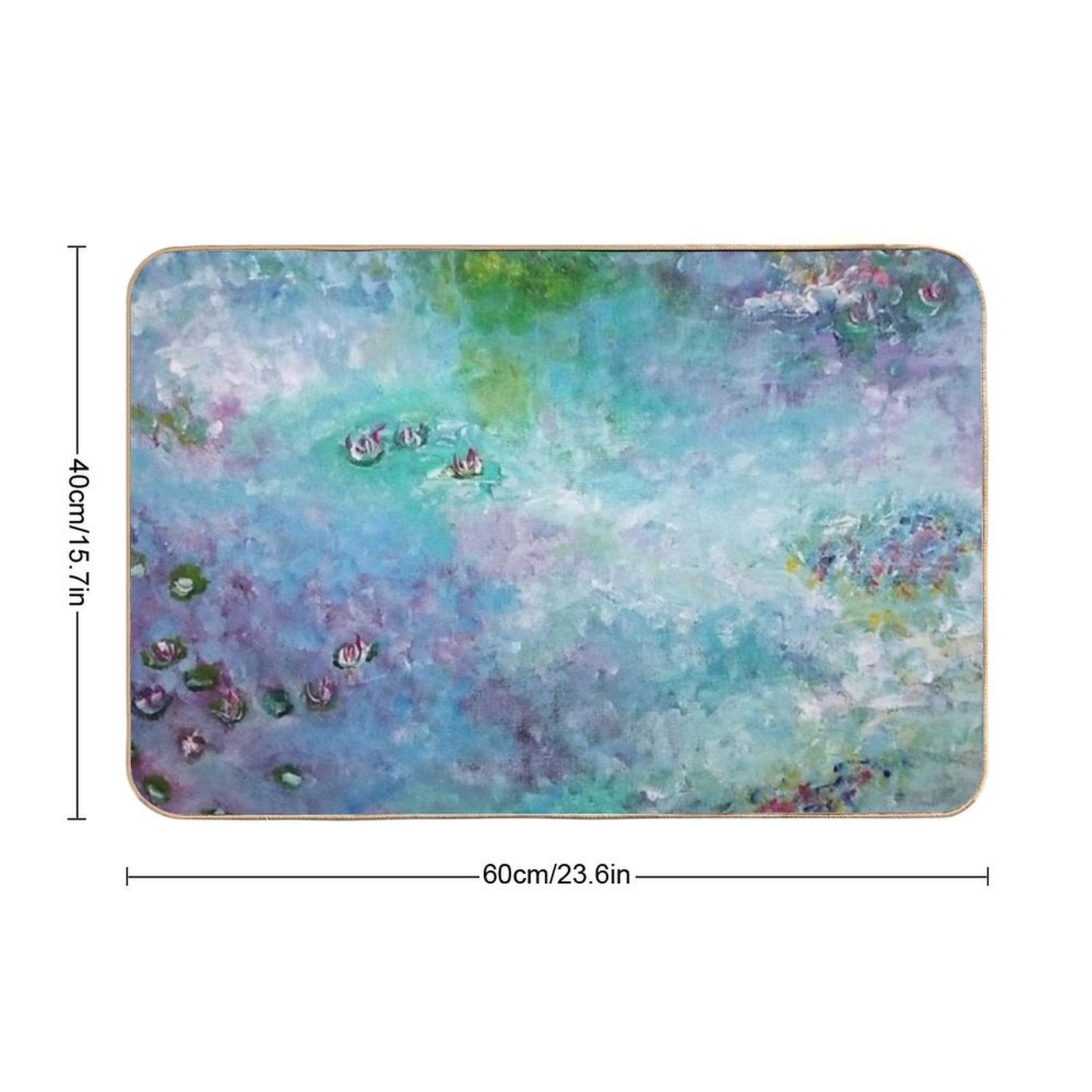 Water Lilies  Easy Maintenance Bath Mat