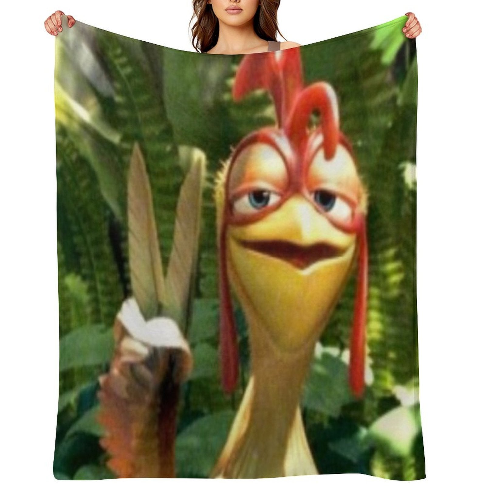 Chicken Joe Plush Throw Blanket