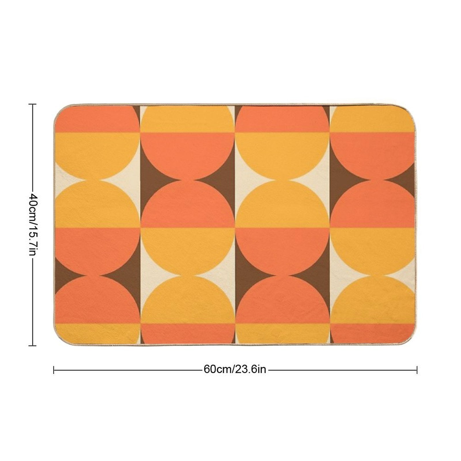 Mid Century Modern Geometric Abstract Pattern 727  Absorbent Bath Mat